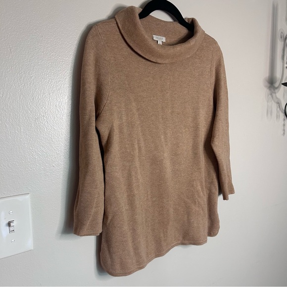 Talbots Mocha Cowl Neck Sweater 3/4 Length Sleeve Women’s Size Petite Small - Picture 4 of 12